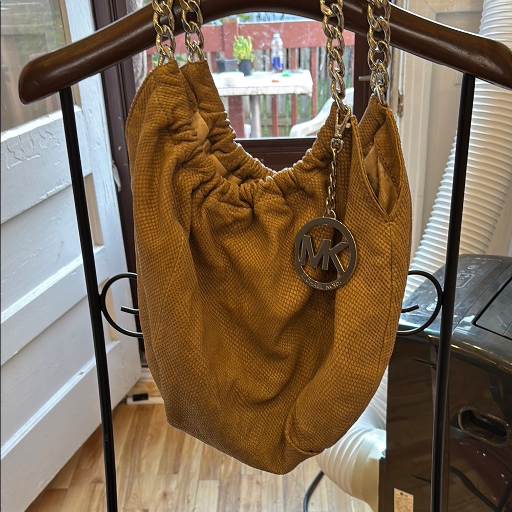 Michael Kors Yellow Slouchy Shoulder Bag
